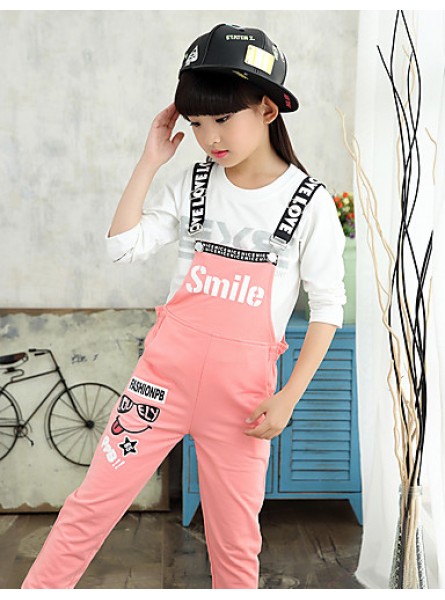 Girl's Black / Blue / Pink / Gray Pants,Patchwork Cotton All Seasons  