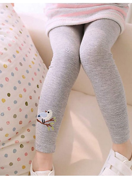 Girl's Casual/Daily Animal Print Pants,Cotton Summer / Spring / Fall Pink / White / Gray  