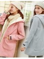 Winter Women's Solid Color Multi-color Coats & Jackets , Sexy / Casual / Work V-Neck Long Sleeve