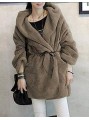 Winter Women's Solid Color Multi-color Coats & Jackets , Sexy / Casual / Work Crew Neck Long Sleeve