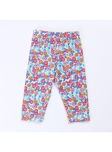 Girl's Green / Red Pants , Floral Cotton Spring / Fall  