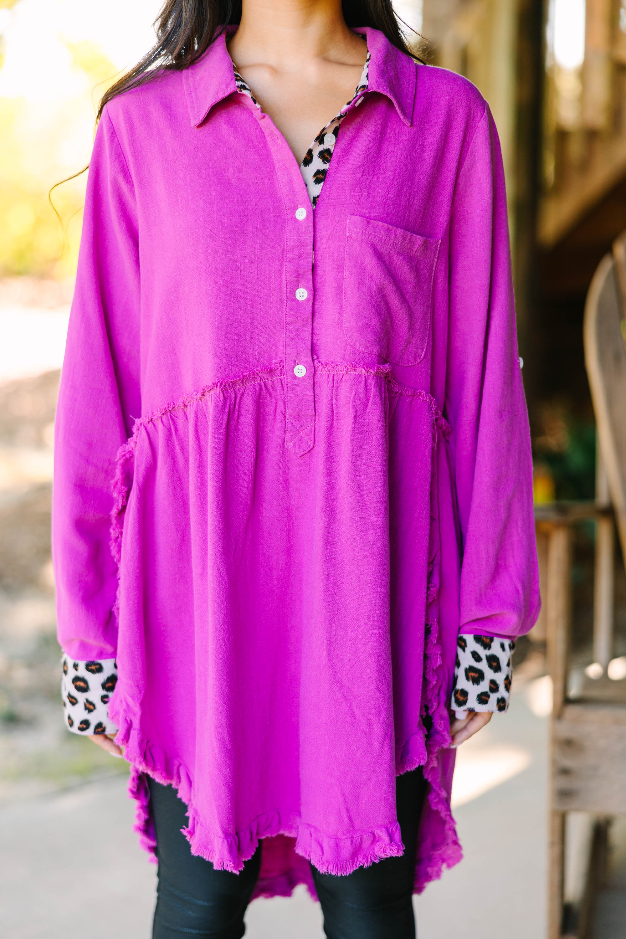 Have Your Attention Mulberry Purple Tunic